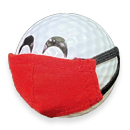 TORUNDA 撮るんだ かわいい 可愛い ゴルフボール用 レッド 立体型マスク
