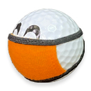 TORUNDA 撮るんだ かわいい 可愛い ゴルフボール用 オレンジ フラット型マスク